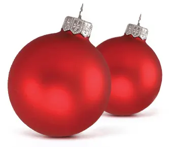 Christmas bauble size